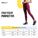 LIMITLESS NYLOFLEX HIGH RISE TIGHTS - Burgundy