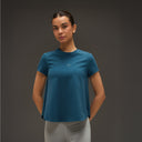 Boldfit Women Essential Flared Cotton T-Shirt Airforce Blue