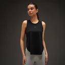 Boldfit Women Elevated Flared Tank Top Black