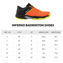 Inferno Mens Badminton Shoes - Orange-Black