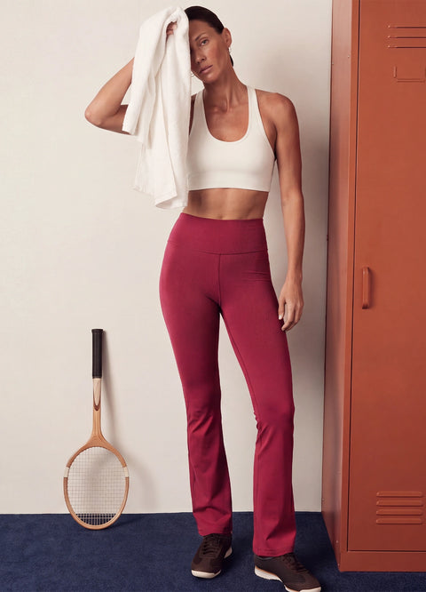 Flare Pants - Burgundy — styled for active
