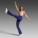Flare Pants with Pockets- Navy