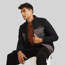 Mens Winter Bomber Jacket - Black/Grey without Cap