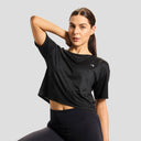 Intense Womens Cropped Tee - Black
