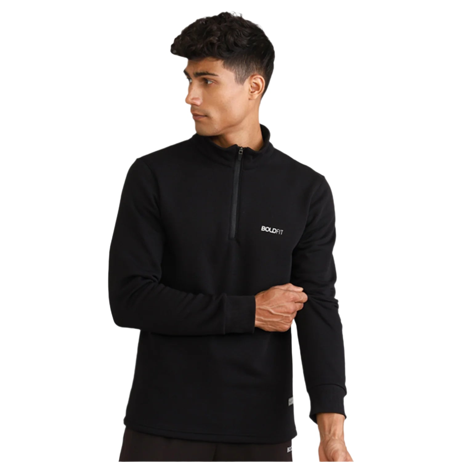 Half-zipper Sweatshirt for Men - Black