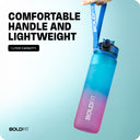 Aqua Motivational Bottle Fuchsia Blue - 1L