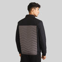 Mens Winter Bomber Jacket - Black/Grey without Cap