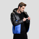 Storm Mens Puffer Jacket - Black/Blue