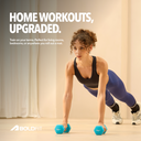 Boldfit Neoprene Dumbbells 3kg Blue - Pack of 2