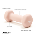 Boldfit Neoprene Dumbbells 1kg Pink - Pack of 2