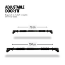 Doorway Pull up Bar without Screw - Black
