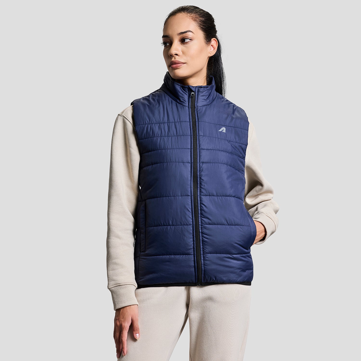 Blizzard Womens Sleeveless Jacket - Navy Blue