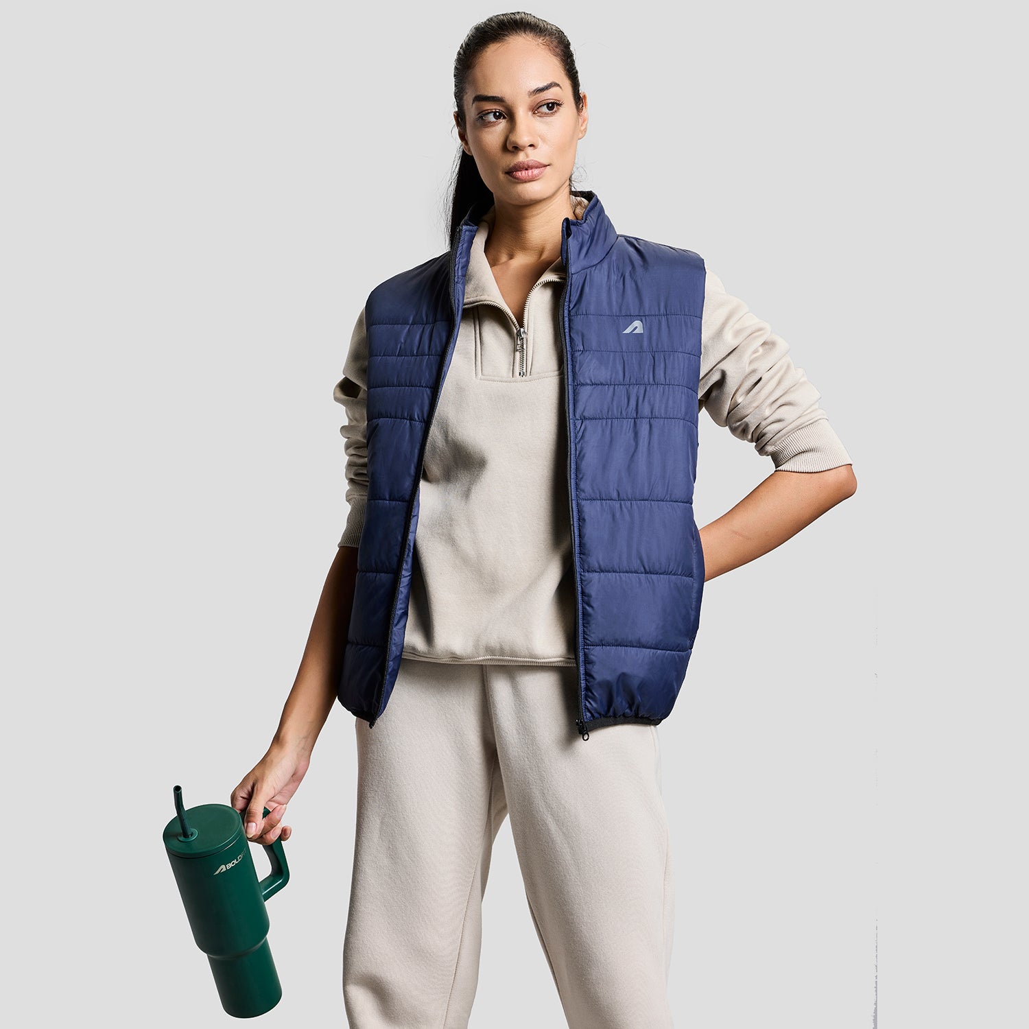 Blizzard Womens Sleeveless Jacket - Navy Blue