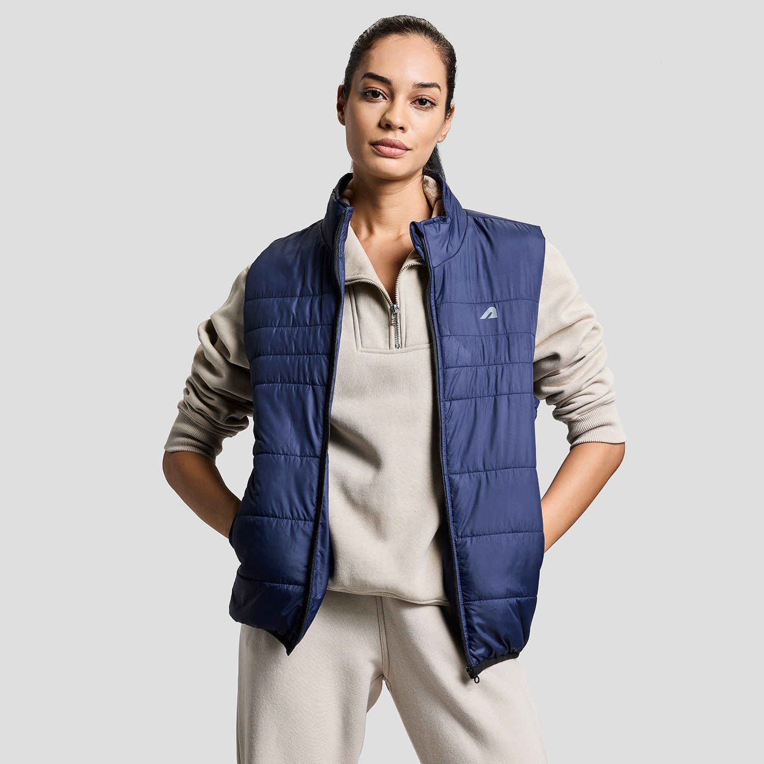 Blizzard Womens Sleeveless Jacket - Navy Blue