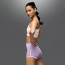 Limtiless snatched ruched back booty shorts - LILAC