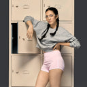 Limtiless snatched ruched back booty shorts - PINK