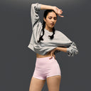 Limtiless snatched ruched back booty shorts - PINK