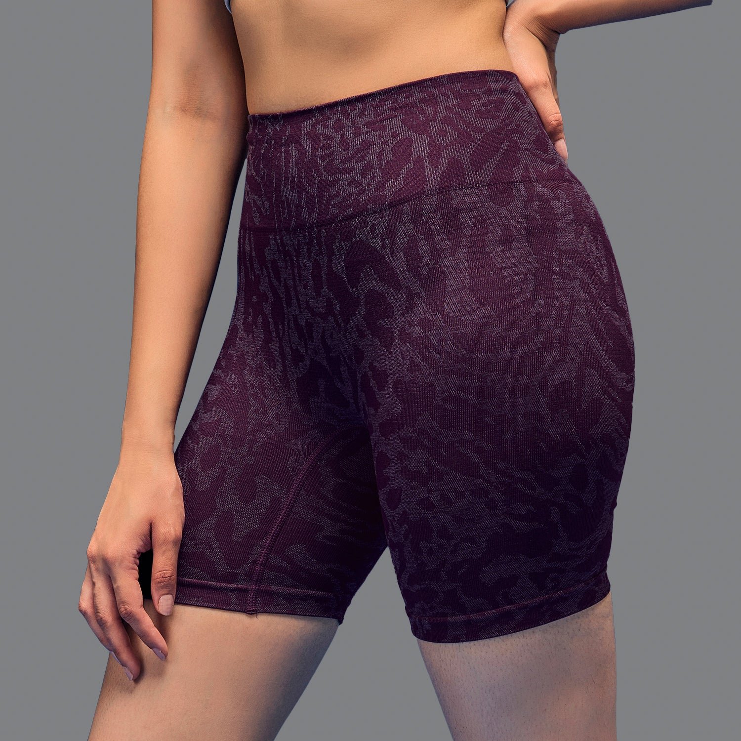 Limitless snatched high waisted ruched back shorts - Wine