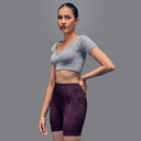 Limitless snatched high waisted ruched back shorts - Wine