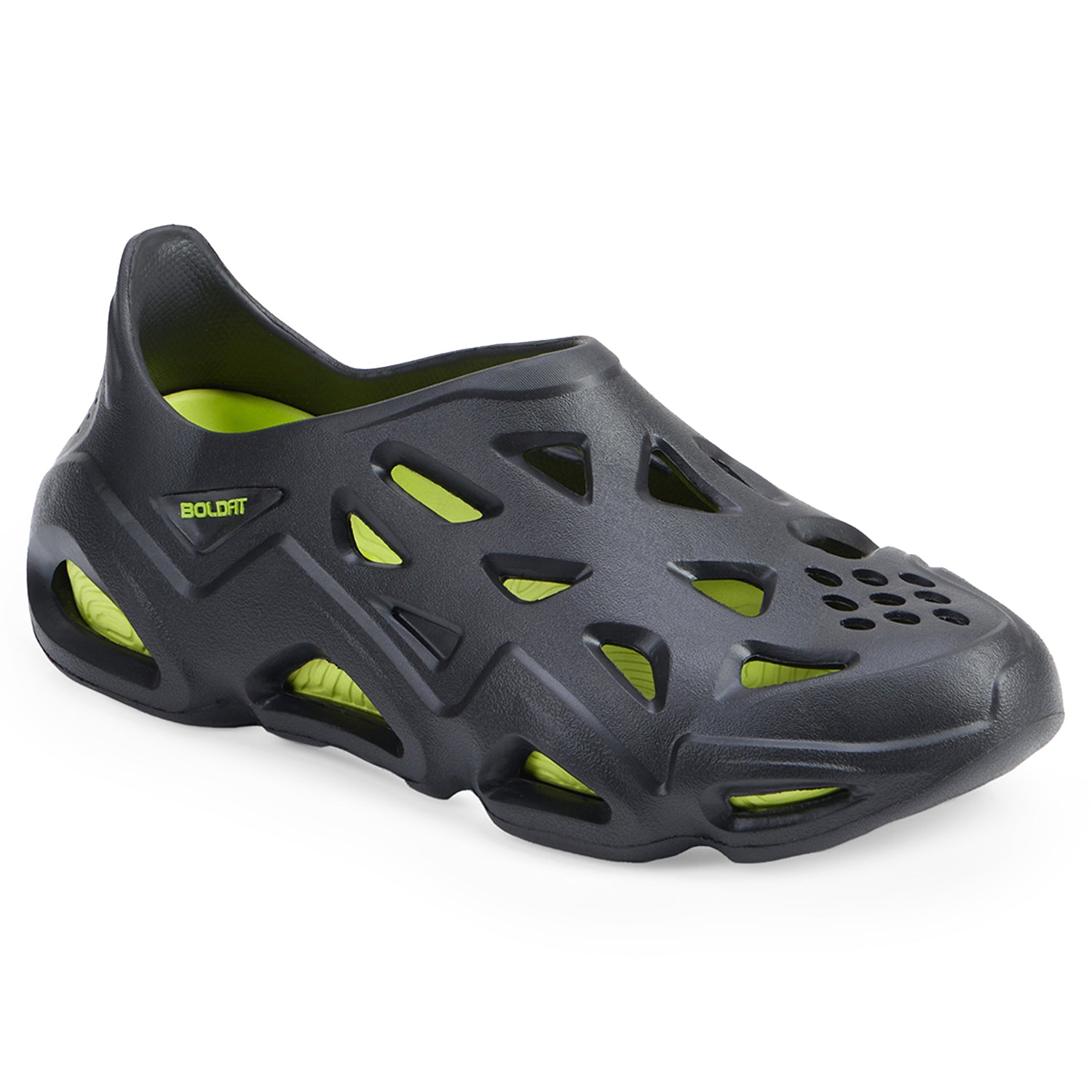 Men Slipon Dripz Sliders  - Black Neon