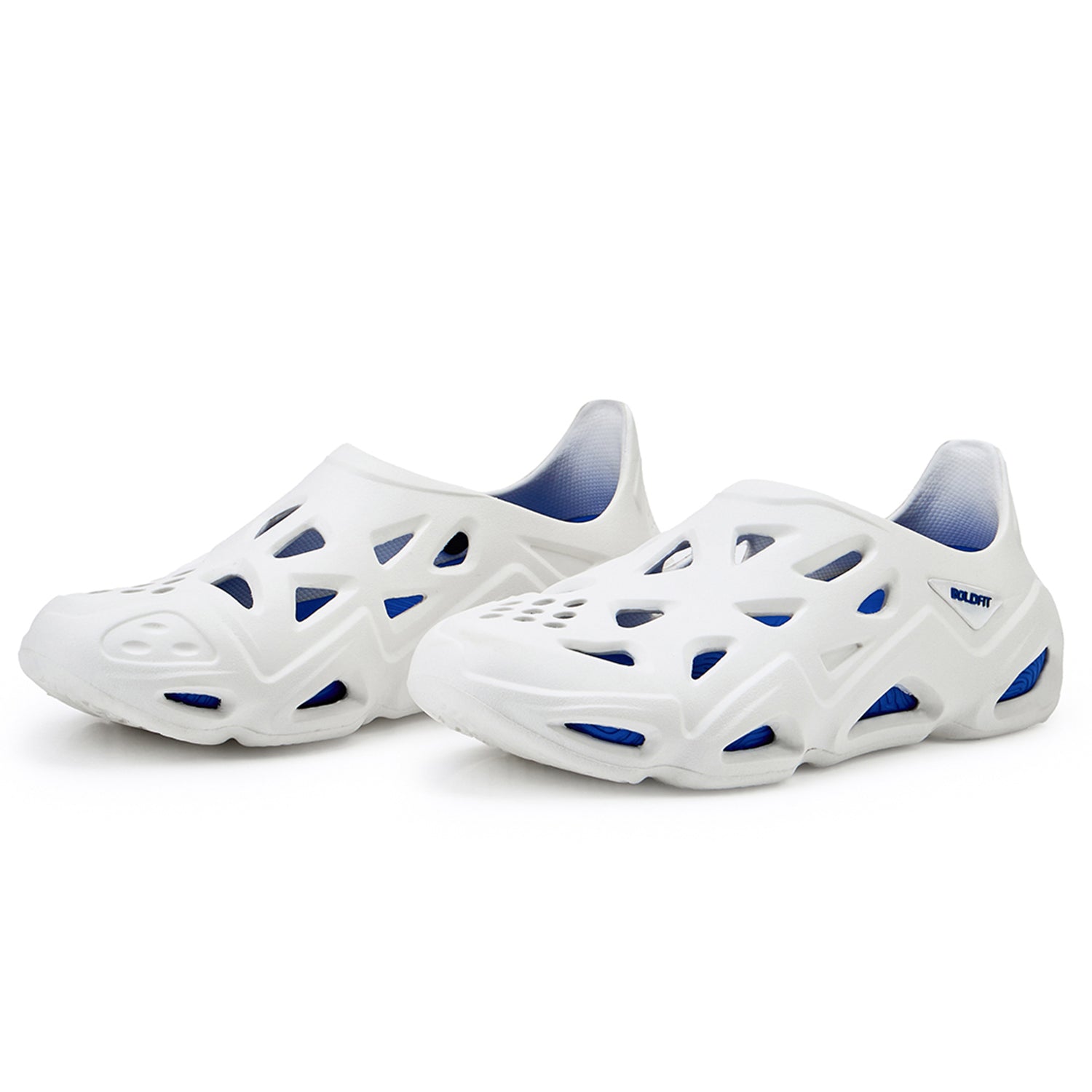 Men Slipon Dripz Sliders -  White Blue