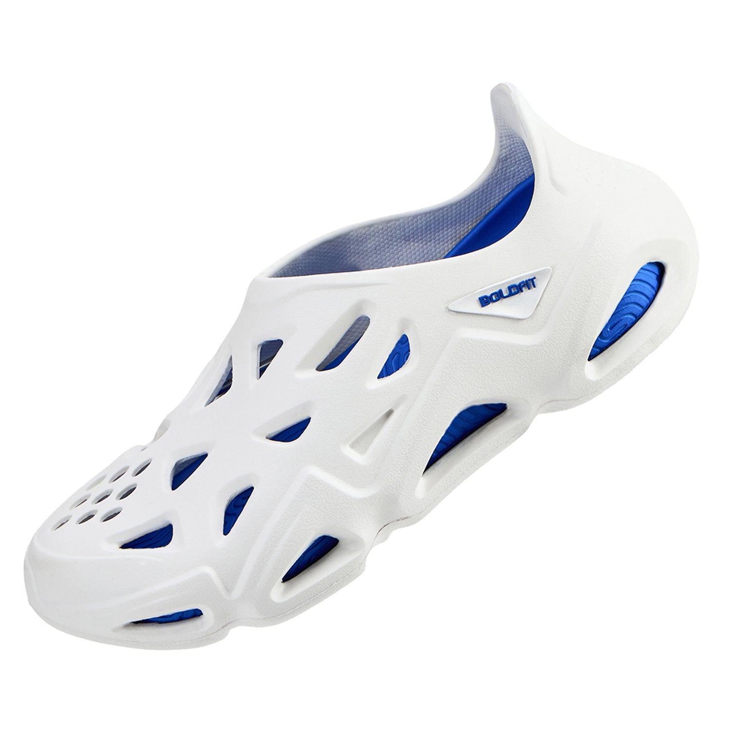 Men Slipon Dripz Sliders -  White Blue