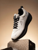 PaceX Men's Shoes- Off White Black