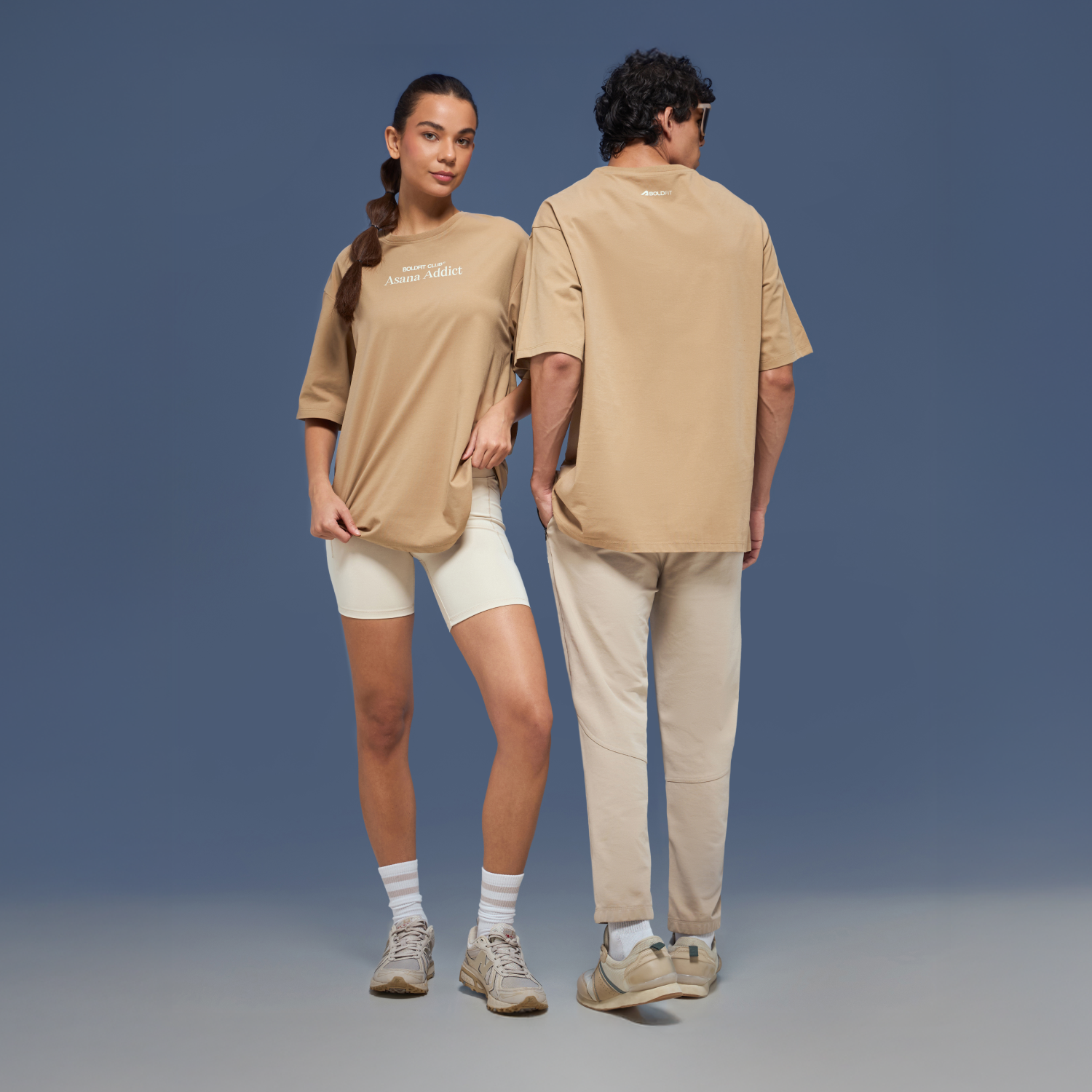 Graphic Tee Unisex Beige- Asana Addict