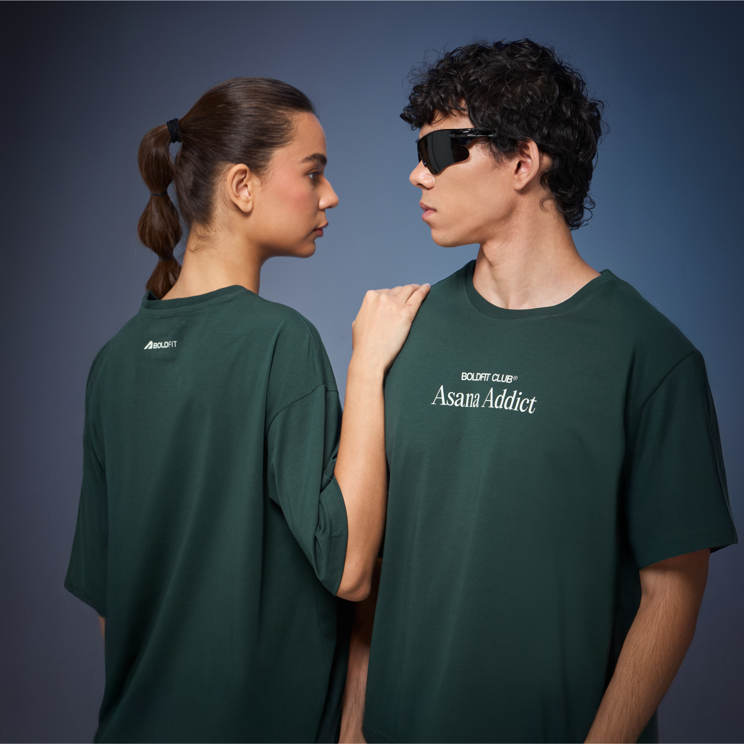 Yoga Oversized T-Shirt Bottlegreen Unisex - Asana Addict