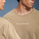 Graphic Tee Unisex Beige- Peace Out