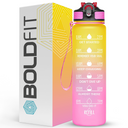 Aqua Motivational Bottle Yellow Pink - 1L