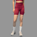 Limitless Snatched high waisted ruched back shorts - Maroon