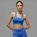 Limitless Snatched ribbed sports bra - Royal blue