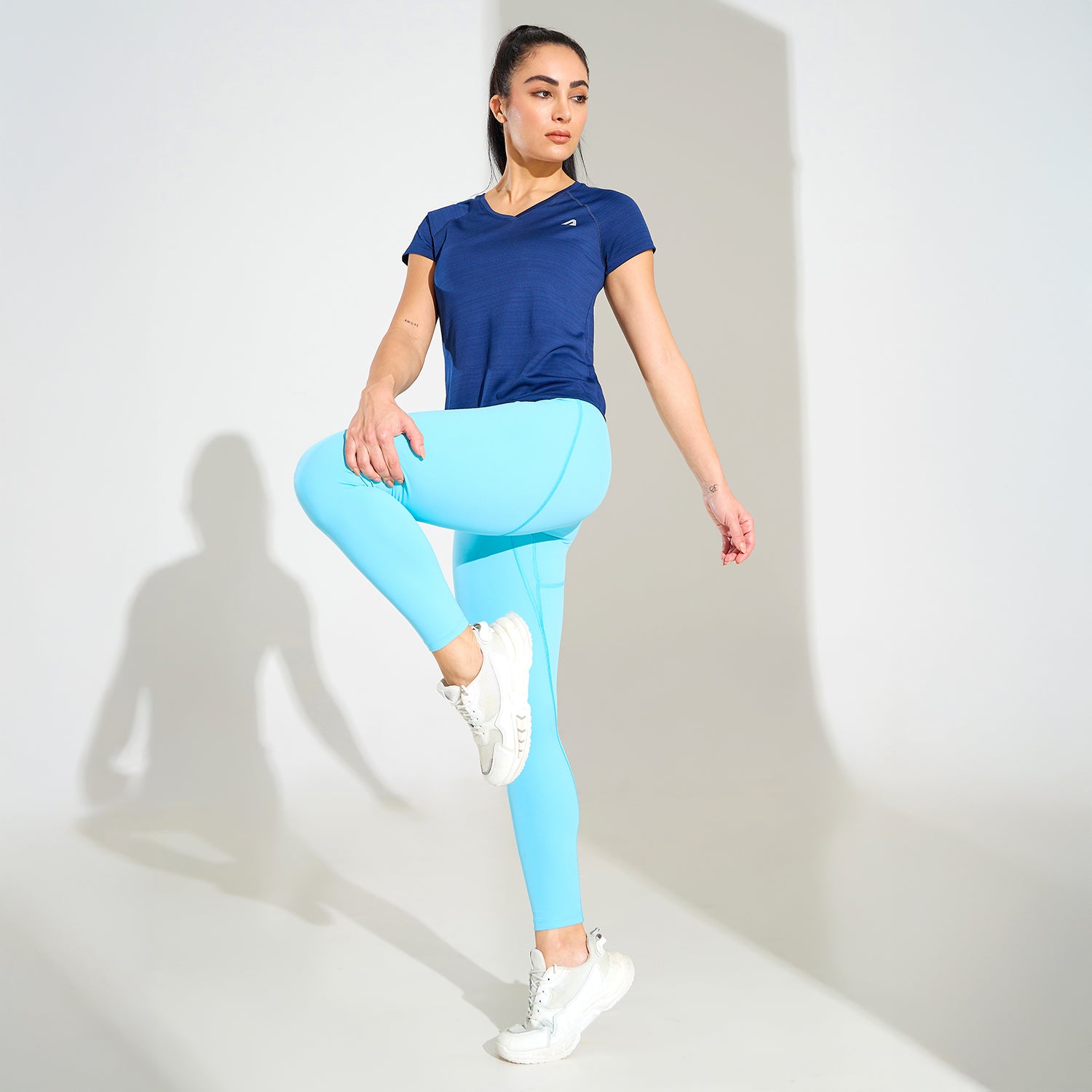 Womens Limitless Leggings - Light Blue