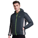 Mens Quilted Hooded Bomber Jacket - Navy