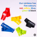 Heavy Resistance Band Yellow Red Black Set of 3