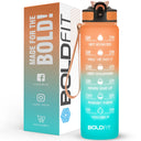 Aqua Motivational Bottle 1 Litre - Teal Orange