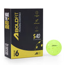Premium Outdoor Pickleballs - Green, Set of 6