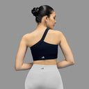 Limitless Snatched ribbed One shoulder bra - Navy Blue