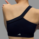 Limitless Snatched ribbed One shoulder bra - Navy Blue