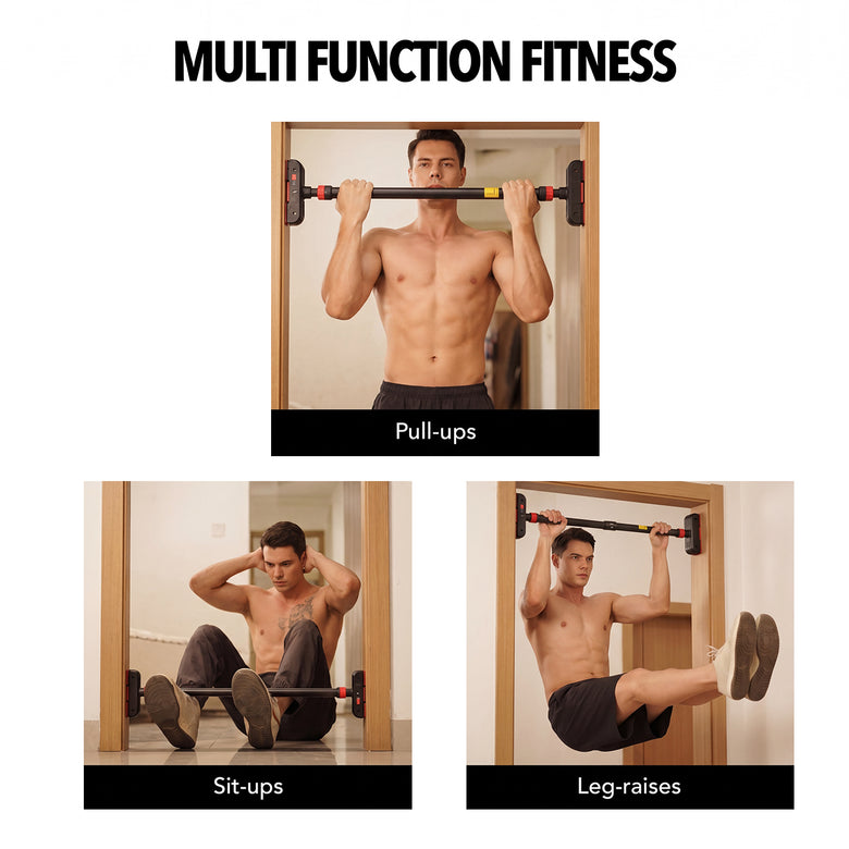 TitanGrip Pull Up Bar- Black Red
