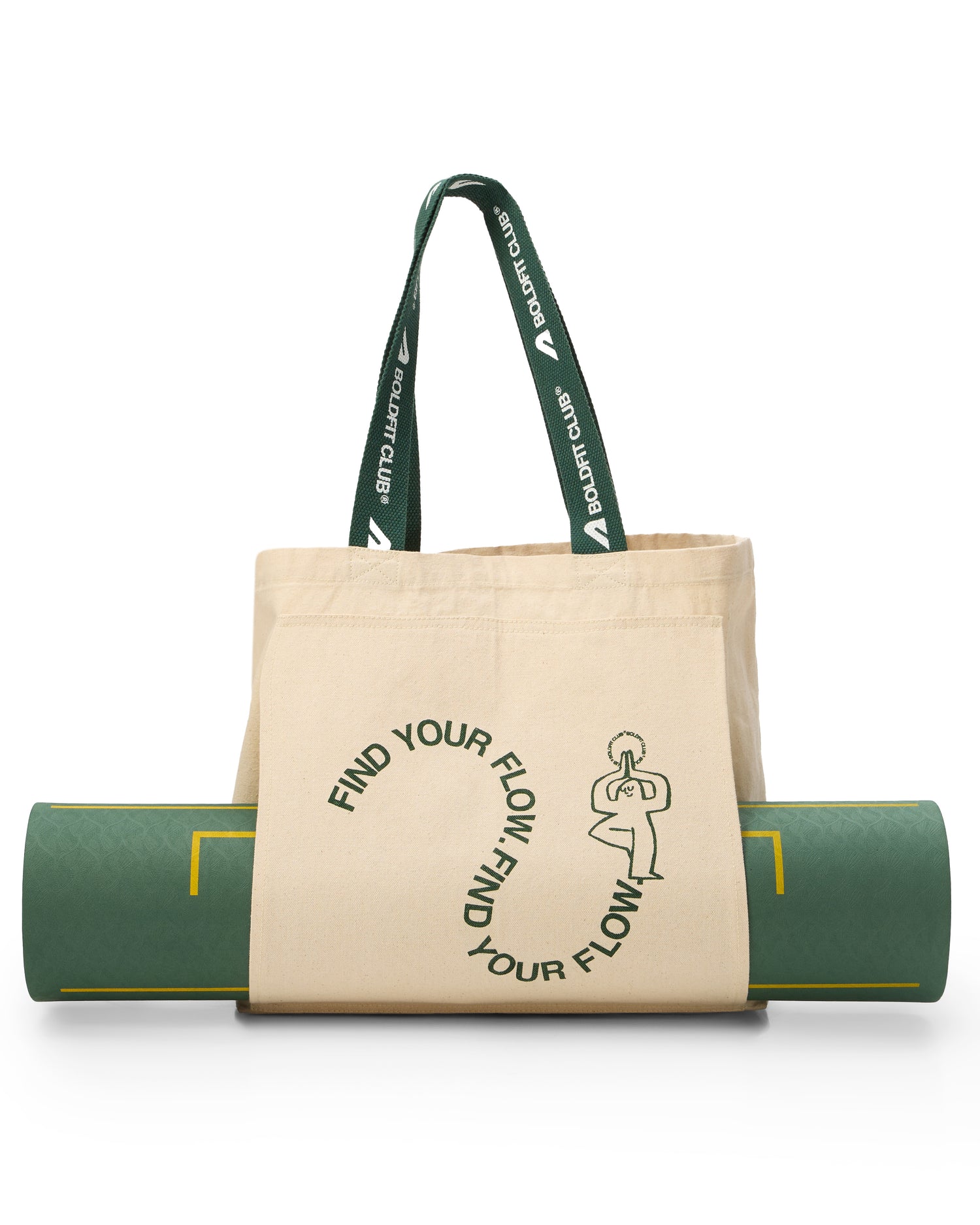 Boldfit Yoga Tote Bags - OffWhite Find your Flow