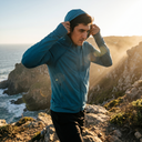 Mens Full Sleeve UV Protection Summer Jacket - Blue