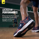 Hawkeye Badminton Shoe - Navy Red
