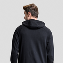 AeroFleece Mens Full Zipper Jacket with Hoodie - Black