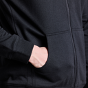 AeroFleece Mens Full Zipper Jacket with Hoodie - Black