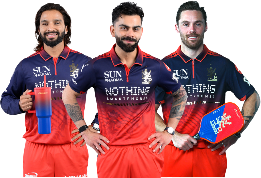 Royal Challengers Bengaluru players with Boldfit