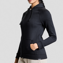 AeroFleece Womens Full Zipper Jacket - Black
