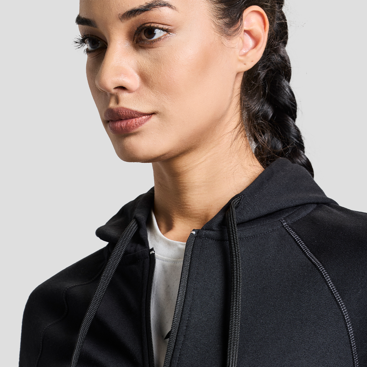 AeroFleece Womens Full Zipper Jacket - Black