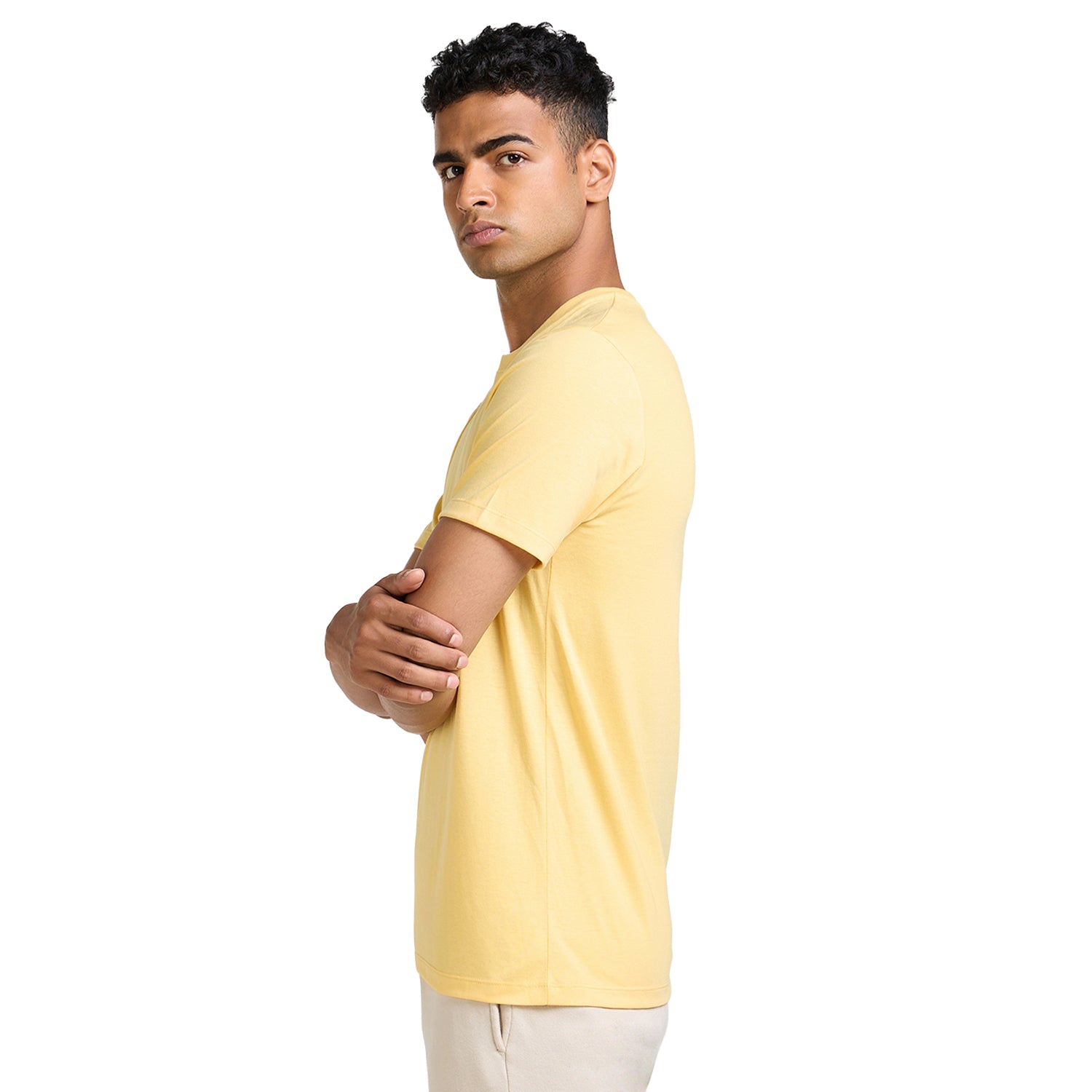 Mens Half Sleeve T-Shirt - Yellow